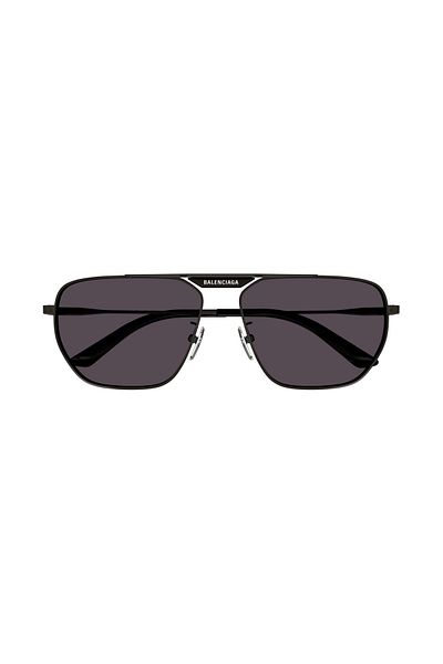 Balenciaga BA0298SA001 Men's Sunglasses - Gray Metal Frame, Black Lens, UV400