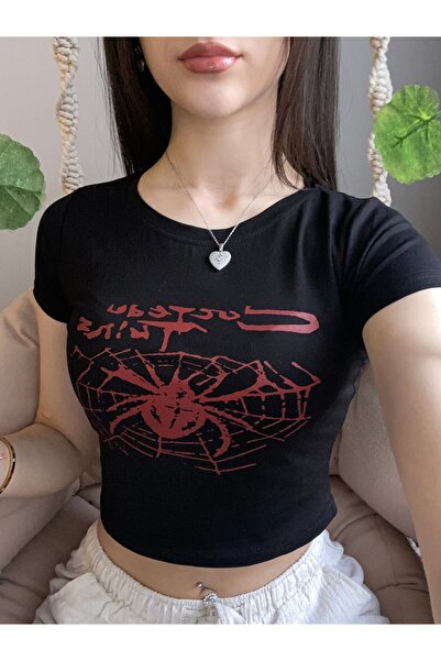 Violon أسود أحمر العنكبوت نمط العنكبوت المرأة المحاصيل