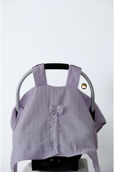 runbaby Run Baby Muslin Fabric Snap Pushchair Cover (LILA) 75x100cm