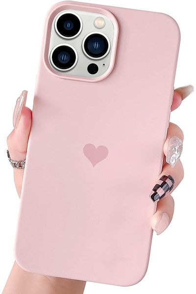 GAGA ELEKTRONİK Heart Logo Velvet Shockproof Case for iPhone 13 Pro
