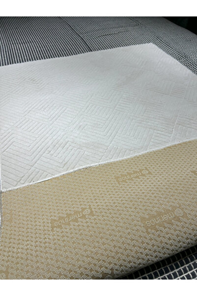 Merinos Rölyef Kaymaz Taban Kesme Halı Aden Krem