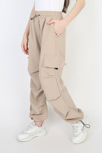 Pina Kids Girl's Elastic Waist Loose Cut Parachute Trousers PNT.5226