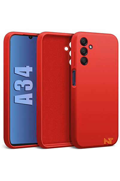 Nezih Case Samsung Galaxy A34 Kılıf Kamera Korumalı Lansman Kadife Iç Yüzeyli...