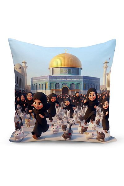 Bertille Home Husă de pernă cu imprimare digitală pe două fețe din seria Ramadan (Husă de pernă Ramadan)