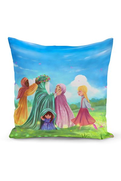 Bertille Home Husă de pernă cu imprimare digitală pe două fețe din seria Ramadan (Husă de pernă Ramadan)
