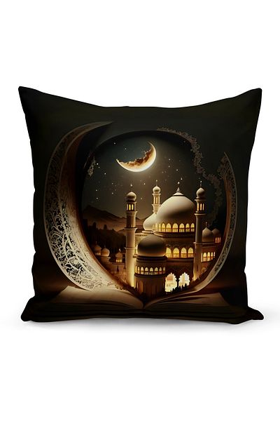 Bertille Home Серия Ramadan Двустранна калъфка за възглавница с дигитален печат (калъфка за възглавница Ramadan)