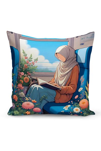 Bertille Home Husă de pernă cu imprimare digitală pe două fețe din seria Ramadan (Husă de pernă Ramadan)