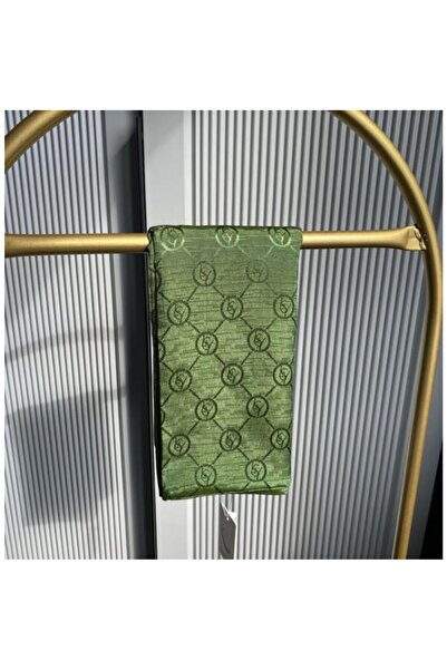 FRESCO SCARFS حجاب حجاب مونوغرام وشاح جاكار لامع*كاكي