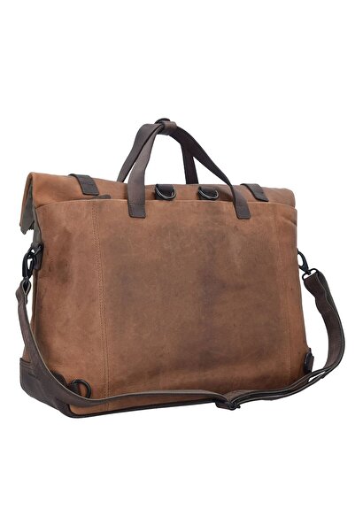 Harold's 49 cm breites Twister Leder Aktentasche – Gesicht Computer Fach