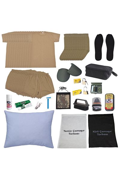Ö ÖZMERT ASKERİ MALZEME Novice Soldier 12-Piece Summer Set - Basic Short Cut
