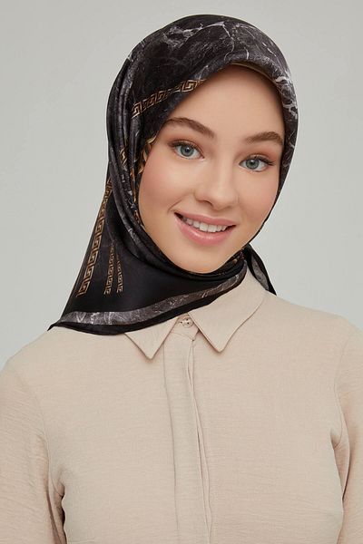Armine 2021-2022 Φθινοπωρινή χειμερινή σεζόν Sura Silk Scarf Models 8615ds-46