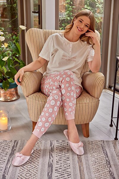 Zeyland Women's Short Sleeve Pajama Set