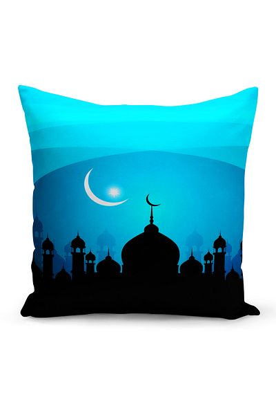 Bertille Home Husă de pernă cu imprimare digitală pe două fețe din seria Ramadan (Husă de pernă Ramadan)
