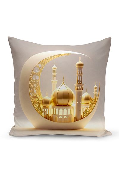 Bertille Home Husă de pernă cu imprimare digitală pe două fețe din seria Ramadan (Husă de pernă Ramadan)