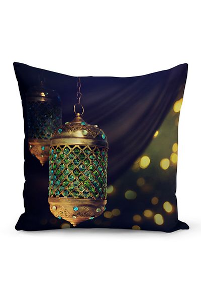 Bertille Home Husă de pernă cu imprimare digitală pe două fețe din seria Ramadan (Husă de pernă Ramadan)