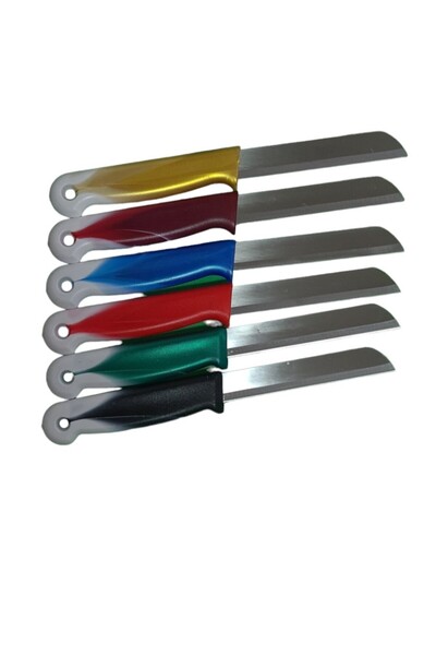 Wanderlust 6 Parça Alman Orijinal Renkli Lazer Tırtıklı Meyve Sebze Mutfak Bıçağı Paslanmaz Çelik