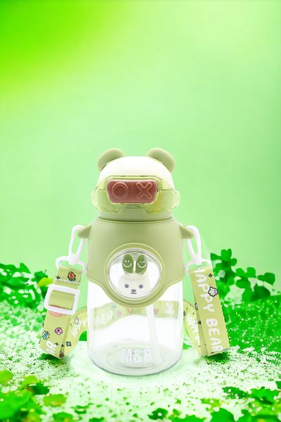 M&B WATER BOTTLE Children's Water Bottle with Rabbit Figure - Bpa Free, Label Gift, Water Bottle
