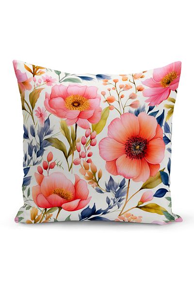 Bertille Home Κάλυμμα μαξιλαριού ριχτάρι σειράς Classic με ψηφιακή εκτύπωση διπλής όψης