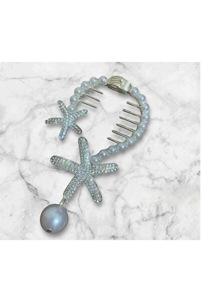 QUEENVİP Buton metalic perlat și cataramă coadă de cal - cu gheare