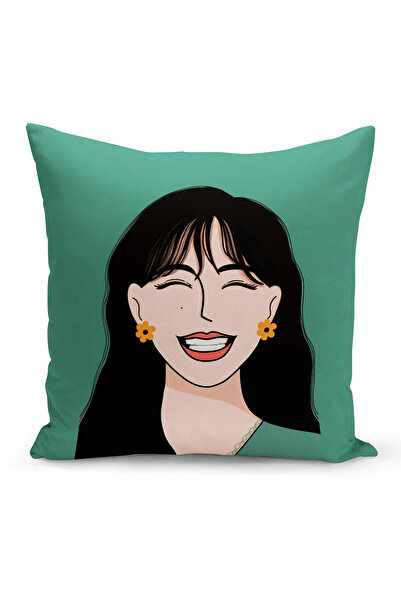 Bertille Home Husă de pernă cu imprimare digitală cu două fețe din seria Retr...