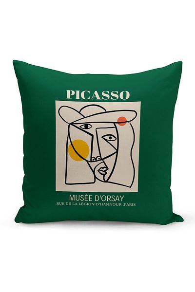 Bertille Home Husă de pernă cu imprimare digitală pe două fețe Art Series (Husă de pernă Art)