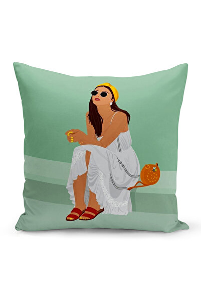 Bertille Home Husă de pernă cu imprimare digitală pe două fețe din seria Bohe...