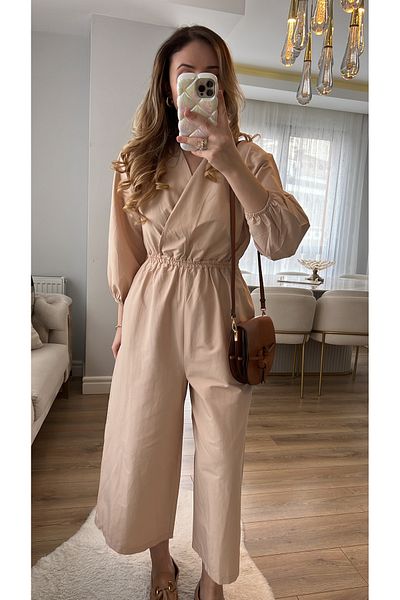 Narferita Archard Beige Comfortable Jumpsuit