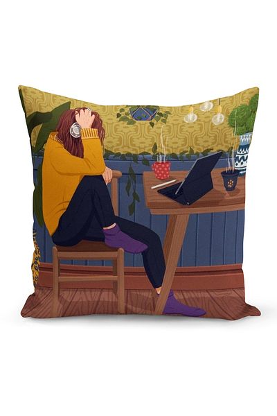 Bertille Home Серия Bohemian Двустранна калъфка за възглавница с цифров печат (Bohemian калъфка за възглавница)