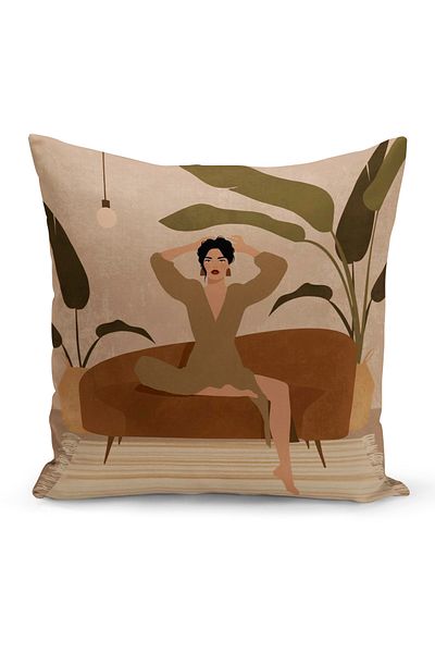 Bertille Home Серия Bohemian Двустранна калъфка за възглавница с цифров печат (Bohemian калъфка за възглавница)