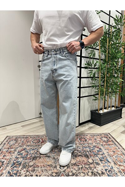 UTTBASİC OldScool Baggy Jeans Light Blue - KP349