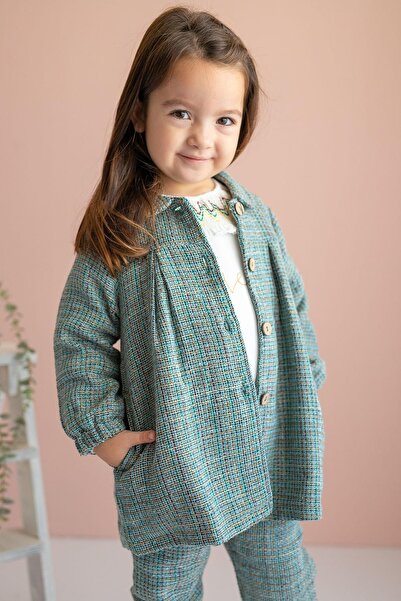 Mininio Kız Çocuk Bebe Yaka Ceket (2-7yaş) Beden: 3 YAS