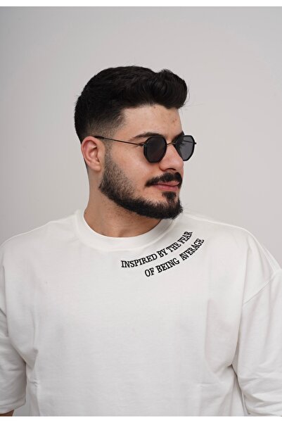 Est Estola Ανδρικό Over Size 100% βαμβακερό ύφασμα με χοντρή υφή γιακά ποδηλάτου