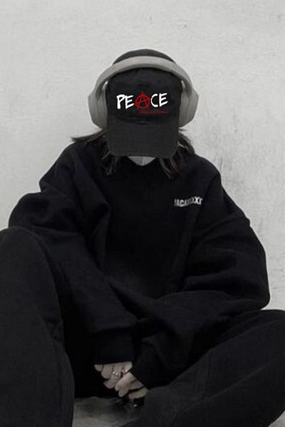 Touz Moda Μαύρο καπέλο Peace