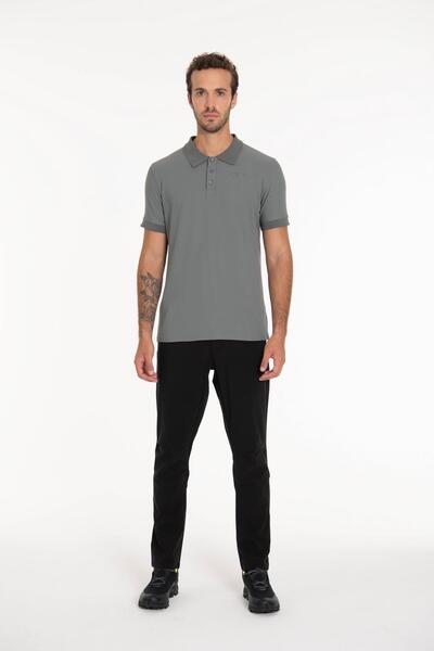 2AS Tricou cu mânecă scurtă pentru bărbați cu gât polo alb Tea0404