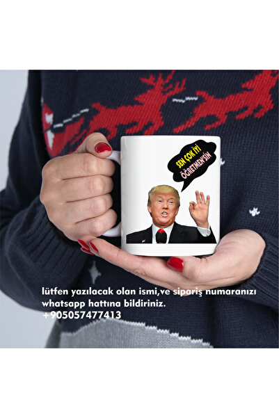 sıradışıhediyem Komik Kahve Kupası Donald Trump tasarımlı kupa bardak istediğ...