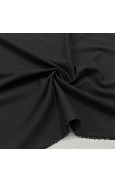 Evimmis Товста габардинова тканина чорна для брюк та піджаків, подвійна ширин...