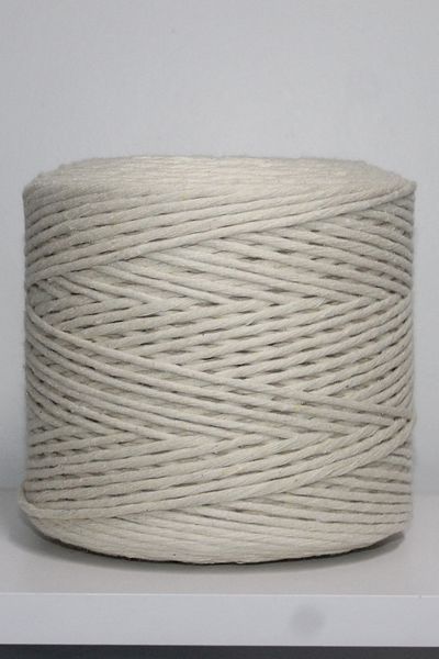 Bevella Macrame Cord Macrame Rope Ecru Color 1 kg 3 mm Single Twist Scannable Macrame Rope