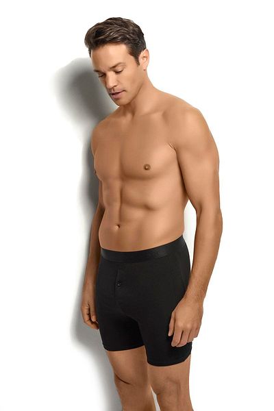 Jiber Ανδρικό μαύρο βαμβακερό Lycra Boxer 125