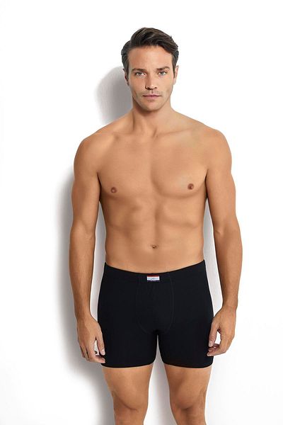 Jiber Ανδρικό μαύρο βαμβακερό Lycra Boxer 274