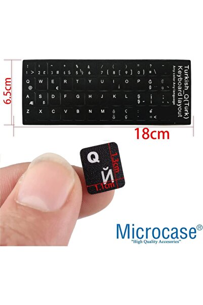 Microcase Arapça Q Klavye Uyumlu Etiketi Laptop Macbook Pc Sticker - Al3037
