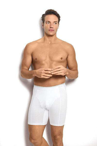 Jiber Ανδρικό λευκό βαμβακερό Lycra 3 τεμαχίων Boxer 268