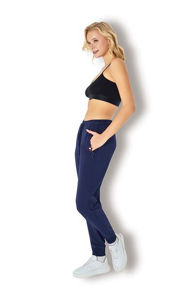 Jiber Pantaloni de sport cu două fire, albastru bleumarin, 2727