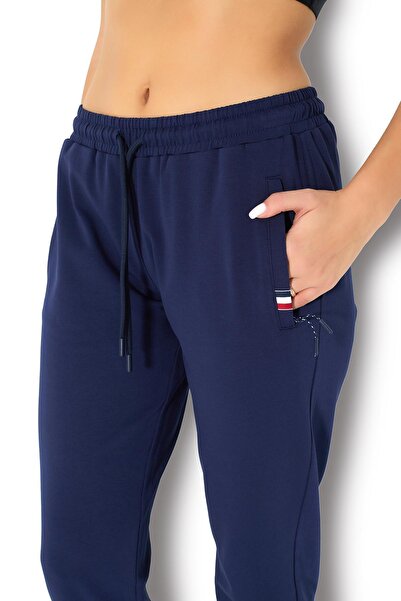 Jiber Women's Navy Blue Two Thread Sweatpants 2727