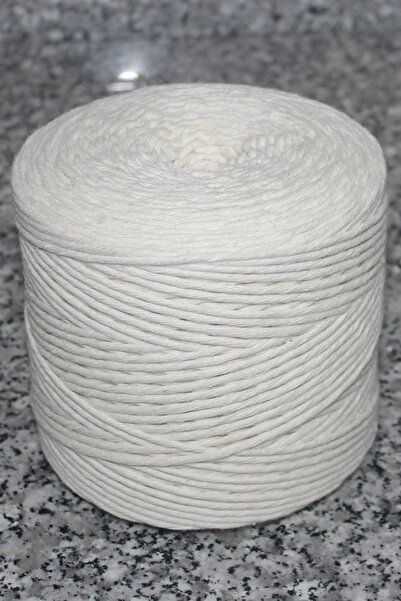 Bevella Macrame Cord Frânghie de macrame Culoare ecru 1 kg 3 mm Frânghie de macrame scanabilă cu o singură răsucire