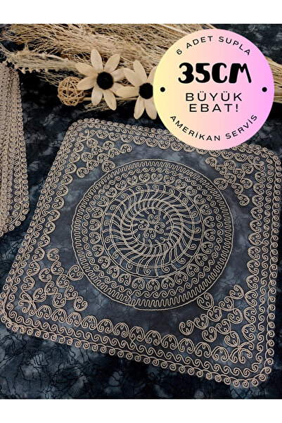 Çt Çeyizci Tekstil Supla, Kahve Amerikan Servis 6lı Supla, 6 Adet Supla, 6lı ...