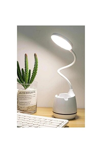 auhma Atl-5  Şarjlı Dokunmatik 24 Led Çalışma Okuma Işığı Masa Lambası Beyaz