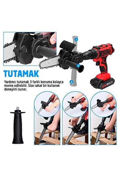 Genel Markalar 0270 Matkaba Takılır Zincirli Dal Budama Testere Aparatı
