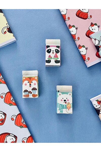 YEŞİL KIRTASİYE Dondurma Desenli  Hayvan Figürlü Silgi 1 Adet