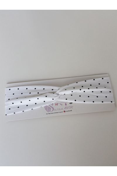 swan butik Μπαντάνα για ενήλικες Λευκό πουά