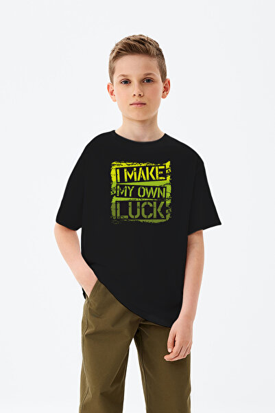 MYADA تي شيرت للأولاد مطبوع عليه نص